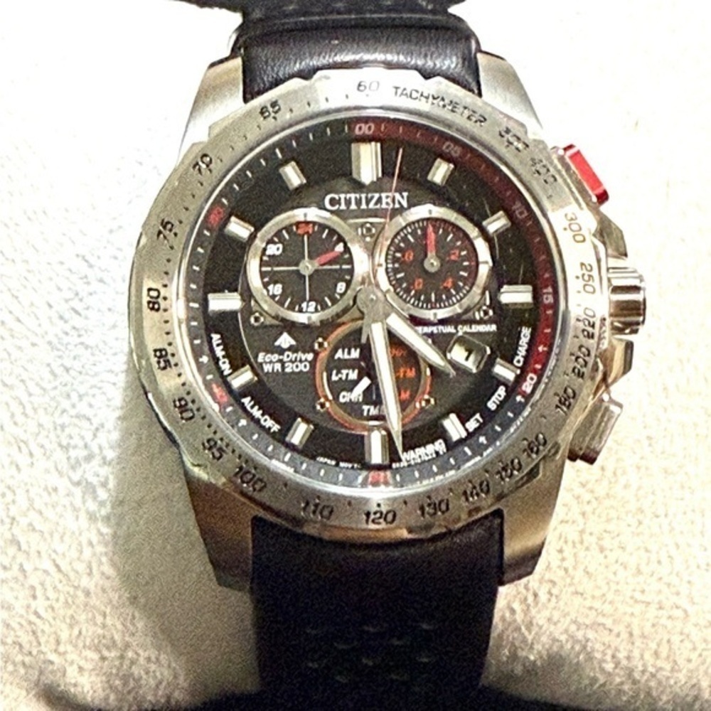 Citizen Promaster EcoDrive Chronograph Date Designer Sport Mens Watch